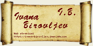 Ivana Birovljev vizit kartica